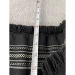 Ann Taylor  Women's Cover Up Black One Size Striped Short Sleeve Boho Fringe Ends Photo 3