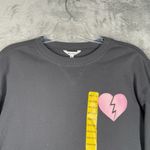 Wildfox  Shirt Womens Medium Gray Pink Crewneck Sweatshirt I Wish it Was Saturday Photo 3