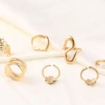 7pcs Lady Flower Star S Shape Midi Rings Photo 2