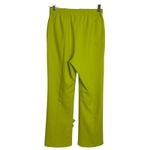 IC By Connie K Pants Womens XS Green Pull On Floral Applique Slit Crop Career Photo 1