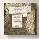 Coldwater Creek Vintage  Tapestry Jacket Blue Green Floral Cotton Button Front PM Photo 5