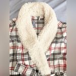 Pottery Barn  Holland Plaid Robe Size Medium/Large Sherpa Trim NWOT Photo 5