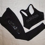 Adidas Black Sports Bra and Leggings Set Photo 0