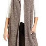 Athleta Open Front Brown Cardigan Vest Merino Wool Blend Size XS Photo 0