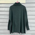 Garnet Hill Oversized Turtleneck Wool Cashmere Teal Sweater Photo 3