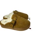 Jessica Simpson Women S Tan Suede Fuzzy Lined Clog Slippers Size 6 Photo 3