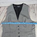 Norma Kamali  Plaid Vest Womens XL Gray Black Formal‎ Lined Pockets Sleeveless Photo 6