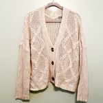 Nordstrom Rag Supply Cardigan Cream Oversized Grandpa Cardi L NWT Cotton Blend Photo 0