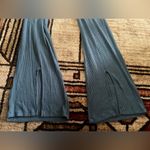 Elan  Sapphire Blue Comfy Front Slit Flare Wide Leg Ribbed Pants Size M NWT Photo 7