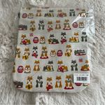 7.5”x9.5” Cream Shiba Inu Dog Print Fabric Drawstring Bag NEW Photo 1