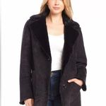 Karen Kane  black faux fur and vegan suede black jacket, Pockets. Size Medium. Photo 0