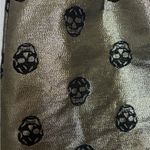 Modcloth  Gold Skull Metallic Mini Skirt Glam Punk Party Rock Chic Size 8 Photo 8