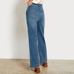 Sam Edelman NWT  High Rise Codie Lake Front Wide Leg Pant Jeans Photo 3