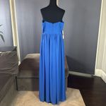 Women’s Blue Full Length Strapless Formal Dress Matching Shawl Size XL (14) NEW Photo 4