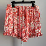 UGG Koolaburra‎ by  sz S Orange Tropical Floral Ruffle Hem Boho Shorts Photo 0