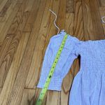 Hill House  Home Athena Linen Nap Mini Dress in Lilac Stripe Size XS Photo 8