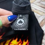 Thrasher Magazine Cropped Black Tshirt‎ Boxy Casual Rocker Heavy Metal Cotton Photo 8