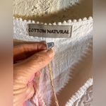 White Sleeveless Midi Dress with Boxy Relaxed Fit crochet details summer cotton Size XXL Photo 8