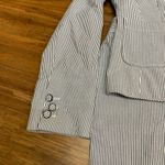 Ann Taylor LOFT Pinstripe Seersucker Blazer Pantsuit Suit Set Womens Size 6/8 Photo 2