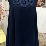 Max Studio  Dark Blue Dress with Lace Accent Photo 0