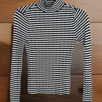 Abercrombie & Fitch Abercrombie Fitch Black White Striped Ribbed Small Y2K Preppy Minimalist Capsule Photo 0