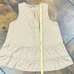 Elings Women’s Tan Sleeveless Tiered Tank Large Photo 3