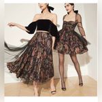 NWT $625 Cara Cara Ritchie Dress Multi Jacobean Black Size Medium Photo 2