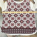 Van Heusen Women's Geometric Pattern 3/4 Sleeve V-Neck Blouse XXL Photo 3