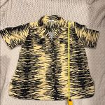 Ganni  Women’s 38 Zebra Stripe Short-Sleeve Shirt Photo 5