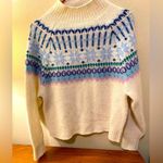 Old Navy Women's Fair Isle Knit Sweater - Cream and Blue SzMedium Photo 0