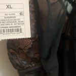 NWT AUDEN Black Rose Lace Thong Bodysuit Teddy V Photo 6