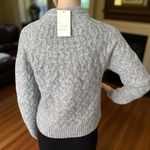 A New Day NWT Gray Cable Knit Sweater with Embellished Beads Accents XS Photo 3