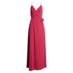 WAYF The Angelina Slit Wrap Maxi Gown Women's Small Pink Sleeveless Side Tie NWT Photo 5