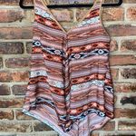 Band of Gypsies Zoe & Rose  Aztec Faux Suede Lace-Up Tank Top Women's Size Small Photo 0