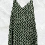 Loft Green Woven Boho Coastal Beach Summer Halter Dress with Zipper Photo 0