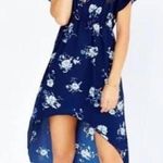 Ecote Floral Navy Dress size s high low, excellent used condition Photo 0