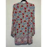 SundayUp Floral Dress Sz Large Cream Orange Gold Blue Boho Photo 5