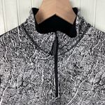 Avia Womens Brushed 1/4 Zip Top and Leggings Workout Set Size Medium Black White Photo 5