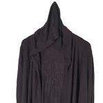 Splendid Black Hooded Open Front Cardigan Pockets Soft Comfy Cozy Casual Medium Photo 1