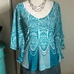 FANG Women’s Bohemian Burnout Print Fitted V Photo 0