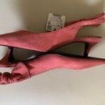 ZARA Heeled Suede Slingback Shoes With Bow Photo 9