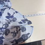 Candie's NWT Candie’s‎ Button Down Career Blouses Medium Floral Blue Lace Split Back Photo 15