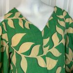 By Design Green and Cream Leaf Print Women's Top Size Small Photo 8
