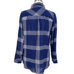 Rails  Charli Linen Blend Button-Down Shirt Patriot Blue White Size Small Photo 6