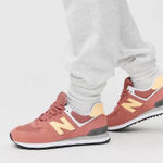 New Balance  574 Sneakers in Astral Glow Pink Butter Yellow Shoes Women’s size 8 Photo 0