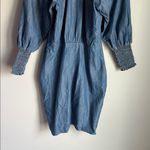 Veronica Beard Allie Ruched Chambray Minidress XS Photo 7