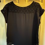 SheIn Navy blue Crochet Lace Blouse large Photo 0