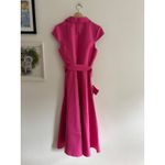 Badgley Mischka Cap Sleeve Fit and Flare Watermelon Pink Midi Dress Size 8 Photo 5