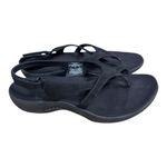 Merrell  Sandals Womens 7 Sporty Strappy Slingback Black Suede Savannah Midnight Photo 2