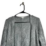 Hem & Thread  Grey Fuzzy Cardigan Open Front Waterfall Style M L Photo 2